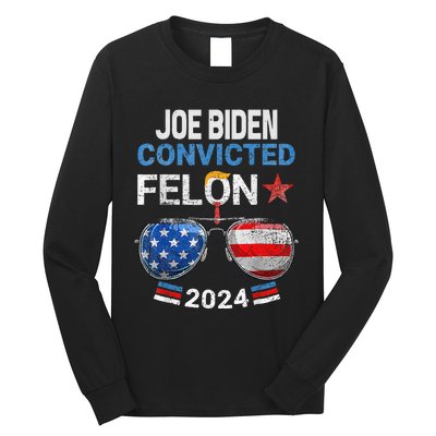 Joe Biden Vs Convicted Felon Long Sleeve Shirt