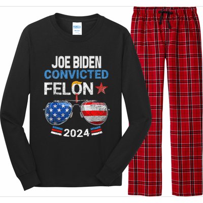 Joe Biden Vs Convicted Felon Long Sleeve Pajama Set