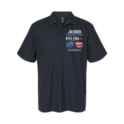 Joe Biden Vs Convicted Felon Softstyle Adult Sport Polo