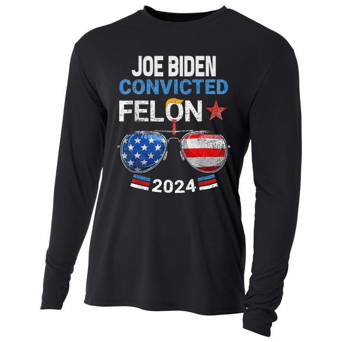 Joe Biden Vs Convicted Felon Cooling Performance Long Sleeve Crew