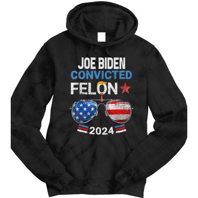 Joe Biden Vs Convicted Felon Tie Dye Hoodie