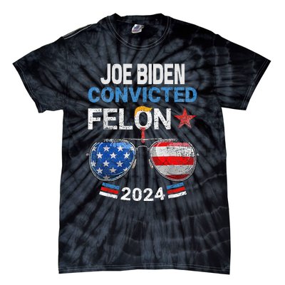 Joe Biden Vs Convicted Felon Tie-Dye T-Shirt