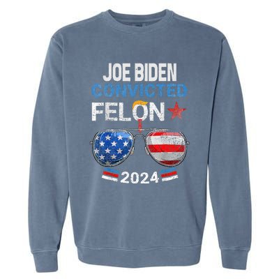 Joe Biden Vs Convicted Felon Garment-Dyed Sweatshirt