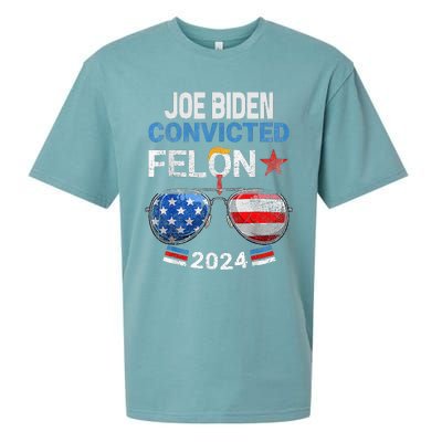 Joe Biden Vs Convicted Felon Sueded Cloud Jersey T-Shirt