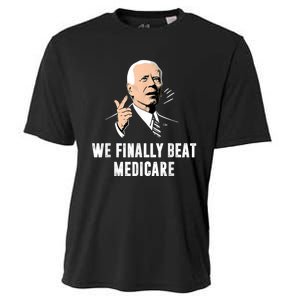 Joe Biden We Finally Beat Medicare Funny Anti Biden Cooling Performance Crew T-Shirt