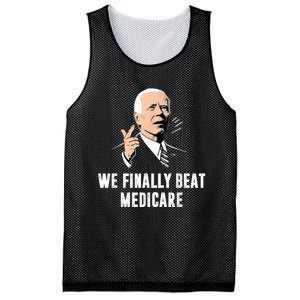 Joe Biden We Finally Beat Medicare Funny Anti Biden Mesh Reversible Basketball Jersey Tank