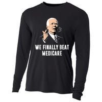 Joe Biden We Finally Beat Medicare Funny Anti Biden Cooling Performance Long Sleeve Crew