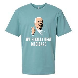 Joe Biden We Finally Beat Medicare Funny Anti Biden Sueded Cloud Jersey T-Shirt