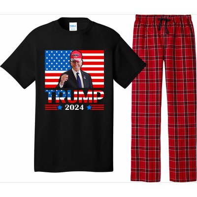 Joe Biden Wearing A Trump Hat Meme 2024 Election Vote Trump Pajama Set