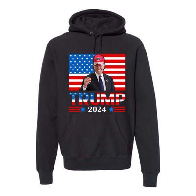 Joe Biden Wearing A Trump Hat Meme 2024 Election Vote Trump Premium Hoodie