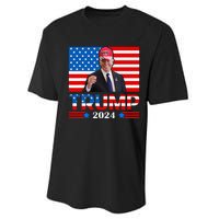 Joe Biden Wearing A Trump Hat Meme 2024 Election Vote Trump Performance Sprint T-Shirt