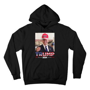 Joe Biden Wearing A Trump Hat Hoodie