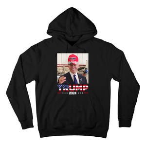 Joe Biden Wearing A Trump Hat Tall Hoodie