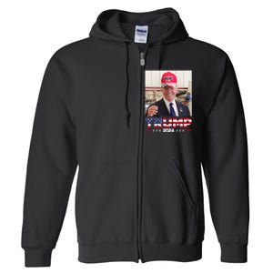 Joe Biden Wearing A Trump Hat Full Zip Hoodie