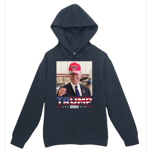 Joe Biden Wearing A Trump Hat Urban Pullover Hoodie