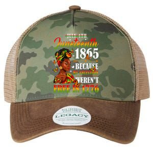 Juneteenth Black Wo Because My Ancestor Weren't Free 1776 Legacy Tie Dye Trucker Hat