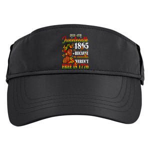 Juneteenth Black Wo Because My Ancestor Weren't Free 1776 Adult Drive Performance Visor