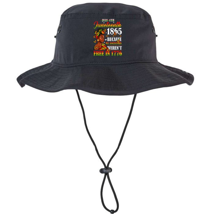 Juneteenth Black Wo Because My Ancestor Weren't Free 1776 Legacy Cool Fit Booney Bucket Hat