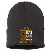 Juneteenth Black Wo Because My Ancestor Weren't Free 1776 Sustainable Knit Beanie