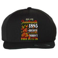 Juneteenth Black Wo Because My Ancestor Weren't Free 1776 Wool Snapback Cap