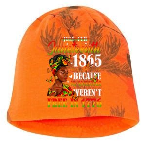 Juneteenth Black Wo Because My Ancestor Weren't Free 1776 Kati - Camo Knit Beanie