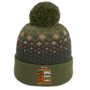 Juneteenth Black Wo Because My Ancestor Weren't Free 1776 The Baniff Cuffed Pom Beanie