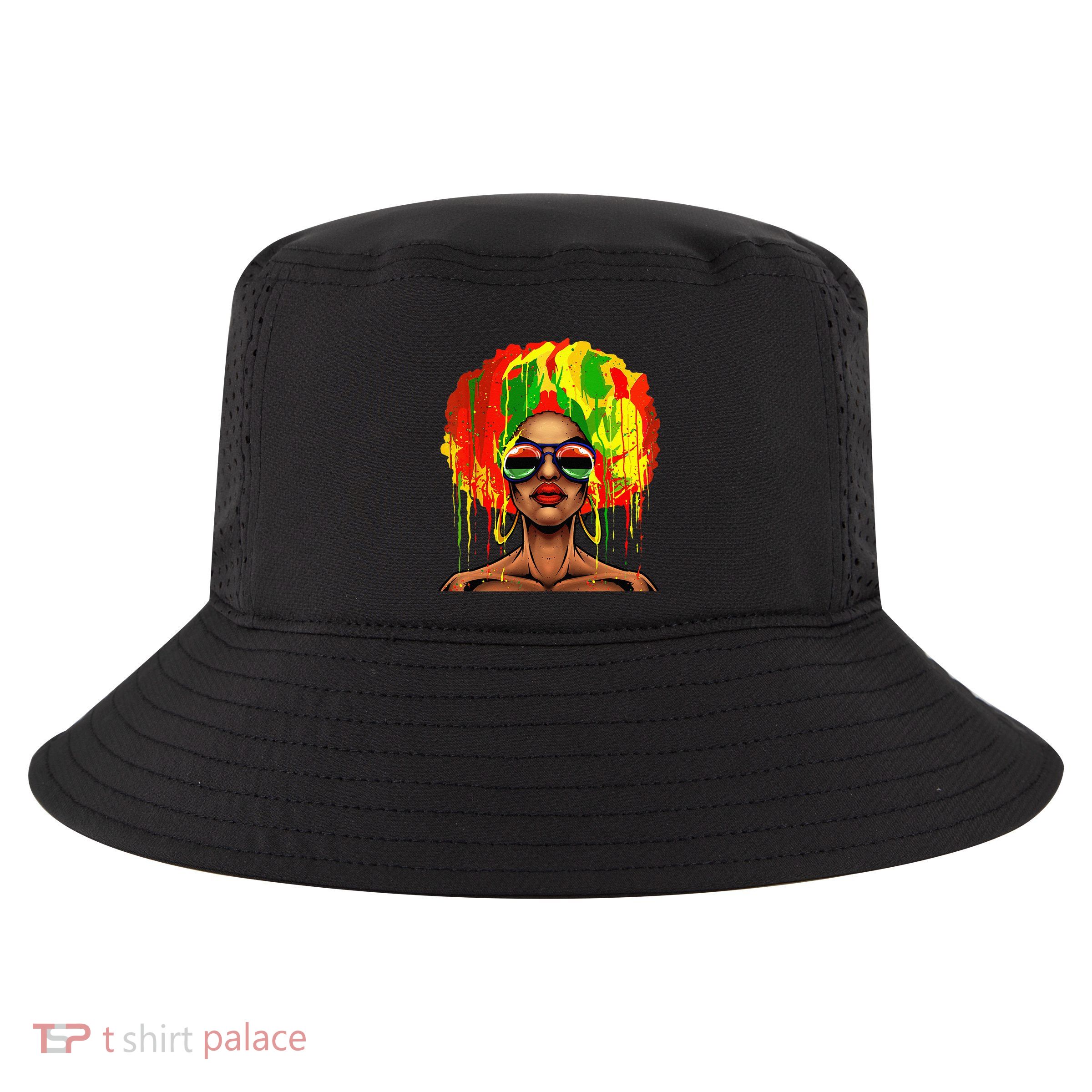 Juneteenth Black Wo Afro Hair Pop Art Black History Cool Comfort Performance Bucket Hat