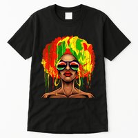 Juneteenth Black Wo Afro Hair Pop Art Black History Tall T-Shirt
