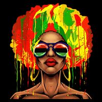Juneteenth Black Wo Afro Hair Pop Art Black History Tall T-Shirt