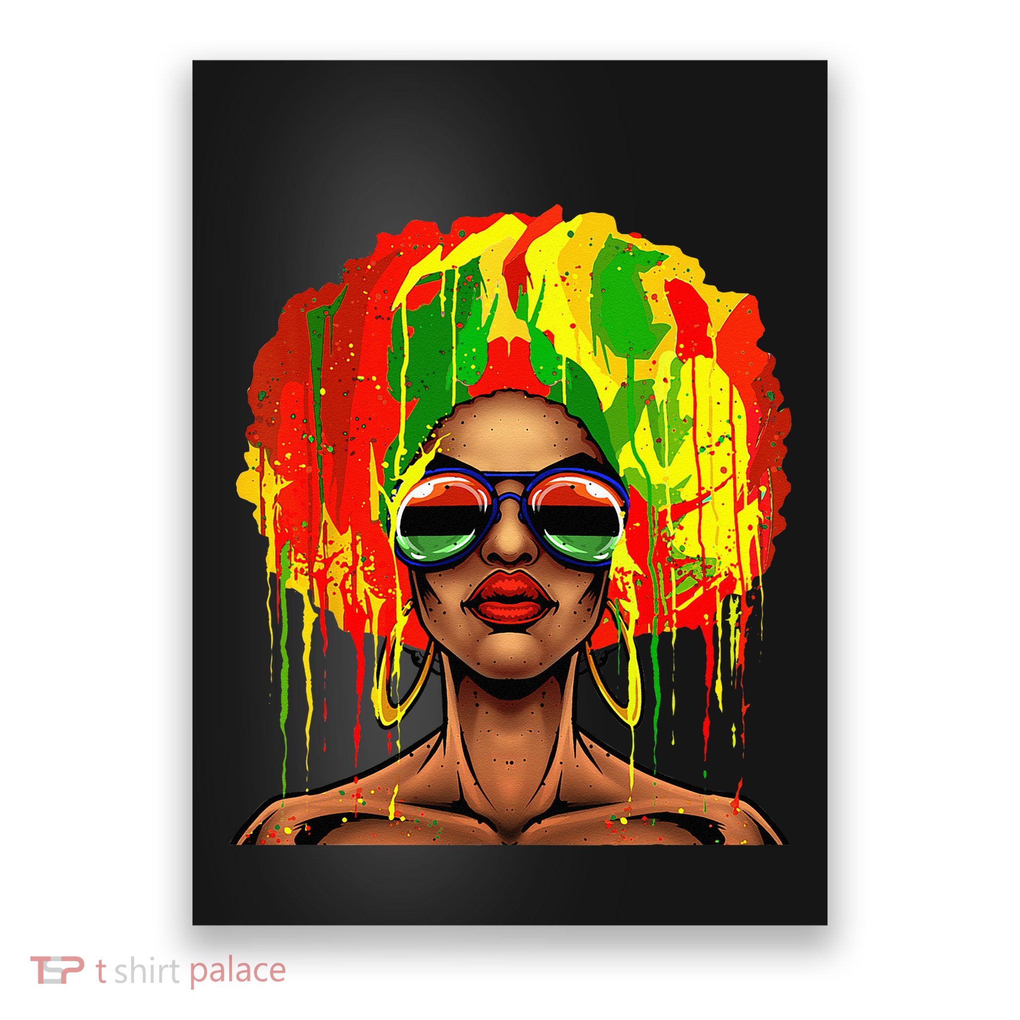 Juneteenth Black Wo Afro Hair Pop Art Black History Poster