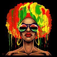 Juneteenth Black Wo Afro Hair Pop Art Black History Premium T-Shirt