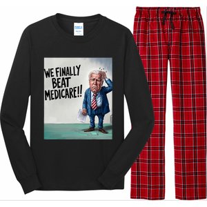 Joe Biden We Finally Beat Medicare! Long Sleeve Pajama Set