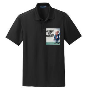 Joe Biden We Finally Beat Medicare! Dry Zone Grid Polo