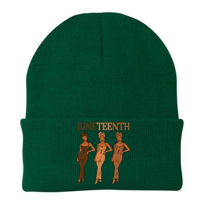 Juneteenth Black Woman Dress 1865 Melanin Knit Cap Winter Beanie