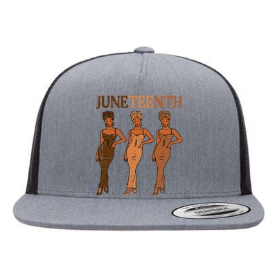 Juneteenth Black Woman Dress 1865 Melanin Flat Bill Trucker Hat