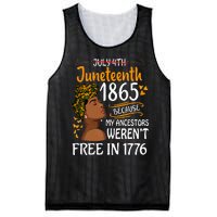 Juneteenth Black Wo Because My Ancestor Weren't Free 1776 Mesh Reversible Basketball Jersey Tank