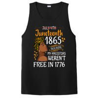 Juneteenth Black Wo Because My Ancestor Weren't Free 1776 PosiCharge Competitor Tank