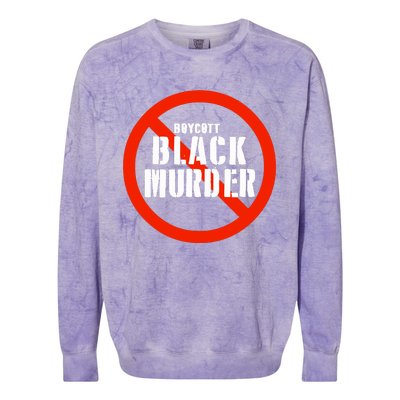 Jamaal Bowman Wearing Boycott Black Murder Colorblast Crewneck Sweatshirt