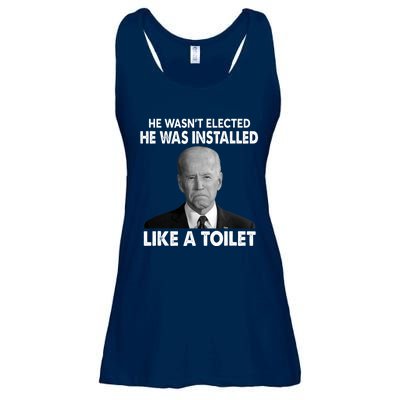 Joe Biden Wasn't Elected He Was Installed Like A Toilet Ladies Essential Flowy Tank