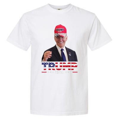 Joe Biden Wearing A Trump Hat Gift Garment-Dyed Heavyweight T-Shirt