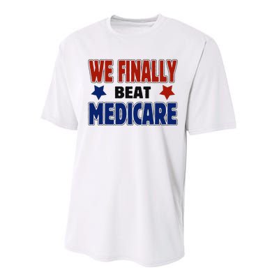 Joe Biden We Finally Beat Medicare Funny Biden Performance Sprint T-Shirt