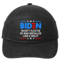 Joe Biden Wasn’t Elected He Was Installed Like A Toilet 7-Panel Snapback Hat