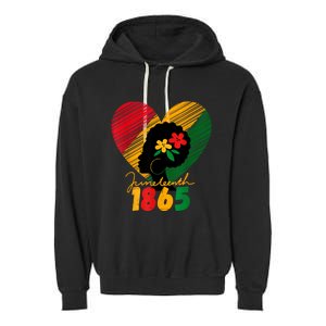 Juneteenth Black Women Remembering My Ancestors Garment-Dyed Fleece Hoodie