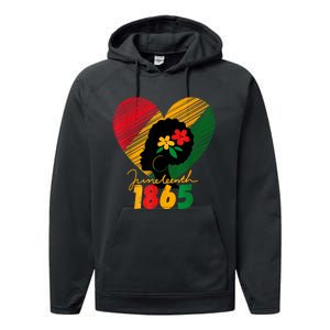 Juneteenth Black Women Remembering My Ancestors Performance Fleece Hoodie