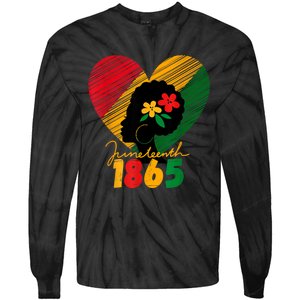 Juneteenth Black Women Remembering My Ancestors Tie-Dye Long Sleeve Shirt