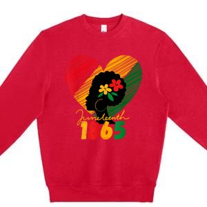 Juneteenth Black Women Remembering My Ancestors Premium Crewneck Sweatshirt