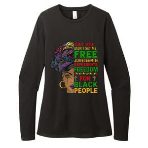 Juneteenth Black Wo Because My Ancestor Weren't Free 1776 Womens CVC Long Sleeve Shirt