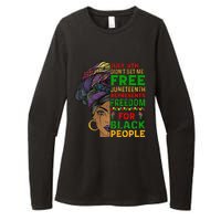 Juneteenth Black Wo Because My Ancestor Weren't Free 1776 Womens CVC Long Sleeve Shirt