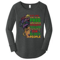 Juneteenth Black Wo Because My Ancestor Weren't Free 1776 Women's Perfect Tri Tunic Long Sleeve Shirt