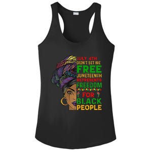 Juneteenth Black Wo Because My Ancestor Weren't Free 1776 Ladies PosiCharge Competitor Racerback Tank